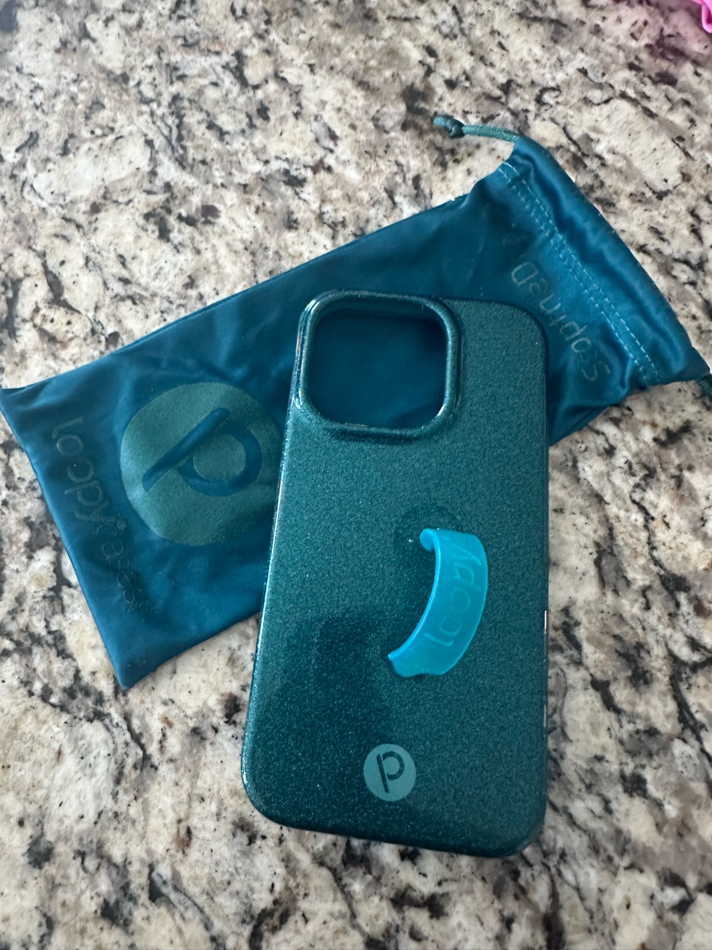 Loopy case emerald sparkle